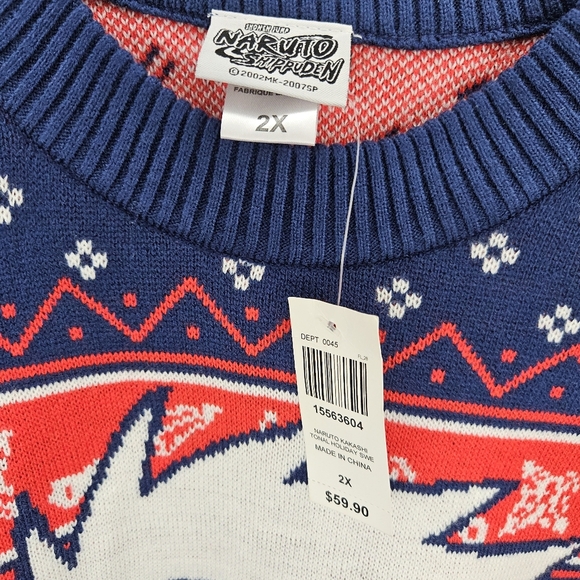 Naruto Shippuden Blue Sweater with Character Design - Picture 3 of 4